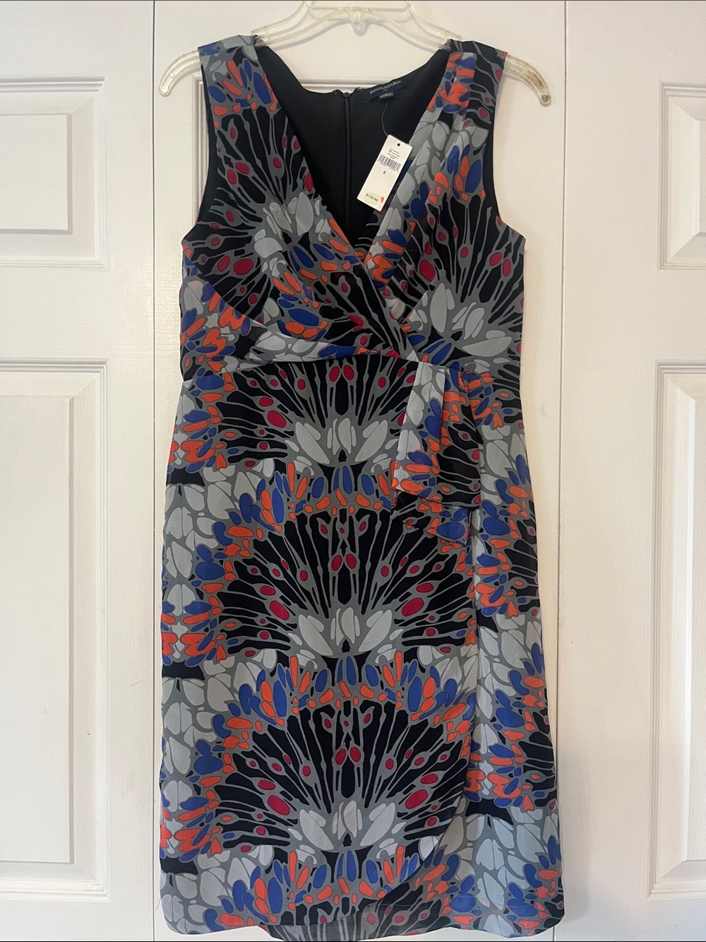 Banana Republic Sleeveless V-Neck Floral Print Sheath Dress NWT